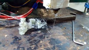 Тест экструдера 3д принтера для печати гранулами \ test Pellet Extruder for 3D