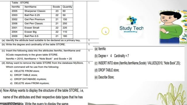 CBSE Sample Papers 2021 Class 12 Computer Science Python Solution | Marking Scheme | Study Tech