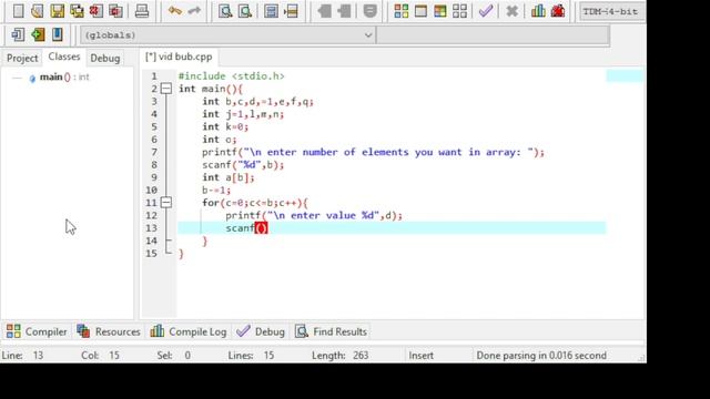 Bubble Sort in C Language | Sorting algorithm | C Arrays Sort