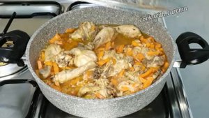 Как приготовить плов из булгура с курицей и нутом на сковородке. Куриный плов с булгуром и нутом.