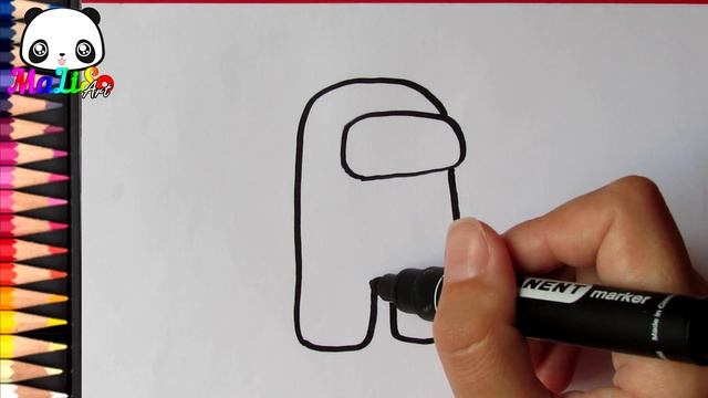 Как нарисовать Амонг Ас (Among Us) | How to Draw AMONG US Game Character | Як намалювати Амонг Ас