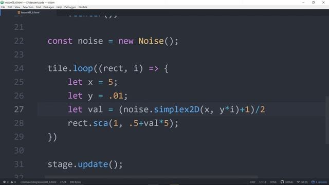 VID 28 - NOISE ART - Learn JavaScript with Creative Coding - fun, colorful and free!