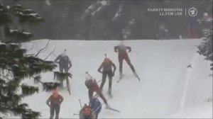 Эксгибицианист на соревнованиях по биатлону