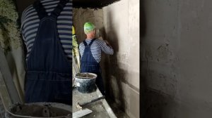 ? мешков просроченной гипсовой штукатурки серия 2#штукатурка#маяки#гипс#цемент#