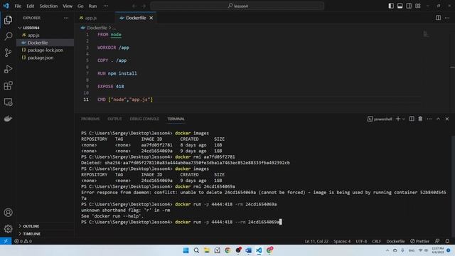 קורס ה docker ו kubernetes מלא! - שיעור 6 - עבודה עם container & images смотреть онлайн