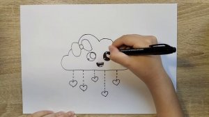 Как нарисовать милое облачко Рисунки для начинающих