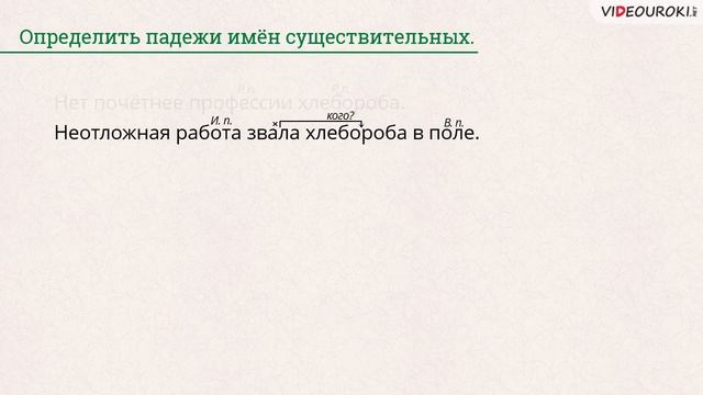 Именительный, родительный и винительный падежи одуш  имён сущ