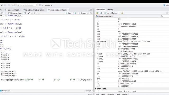 Guass siedal method in R смотреть онлайн