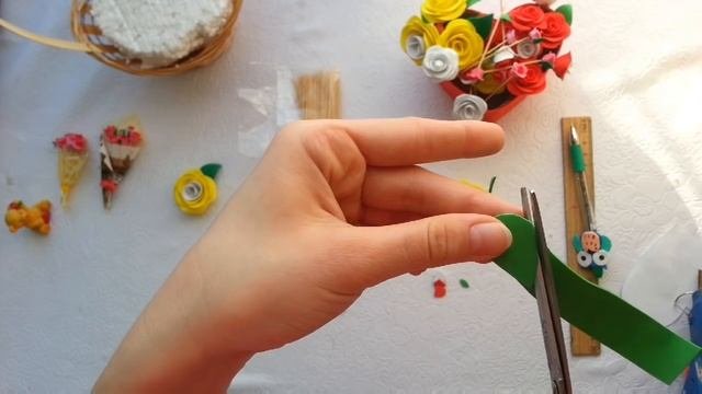 Корзина цветов из фоамирана своими руками