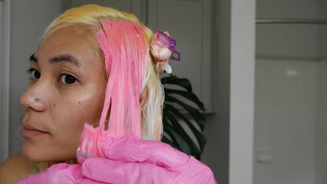 PINK & GREEN hair ? Lime Crime BUNNY & JUICY / Crazy Color 'LIME TWIST / Cat Rambut PINK HIJAU