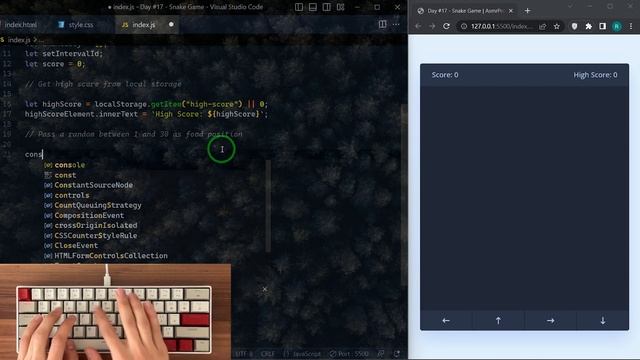 ASMR Programming - Coding a Snake Game - No Talking