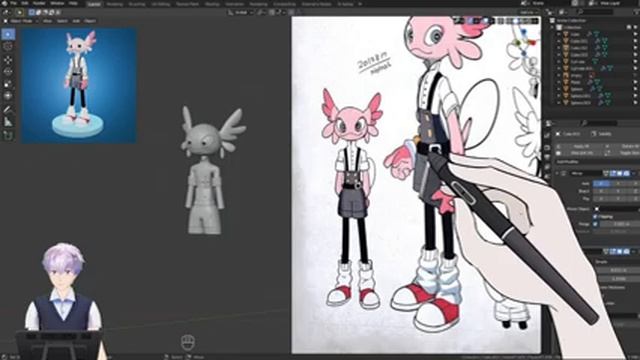 Создать 3D персонажа в Blender