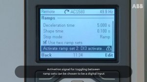 ACS580 and ACS480 using two ramp sets