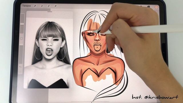 DIGITAL ART. STICKER. Рисуем стикер на iPad в программе Procreate.