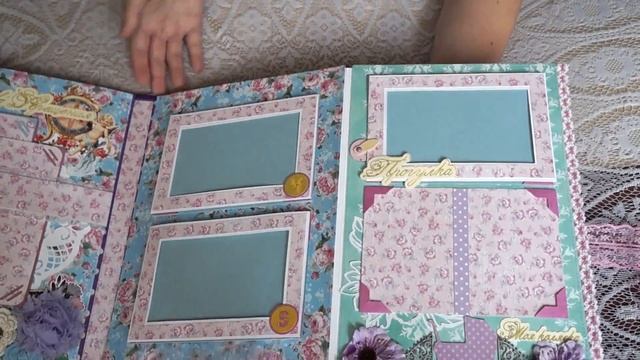 Скрапбукинг. Детский фотоальбом первого года жизни для Наденьки. смотреть онлайн