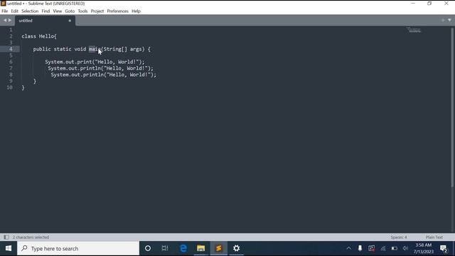 First Java Program | Java Hello World Program | Compile and Run Java Program | 4