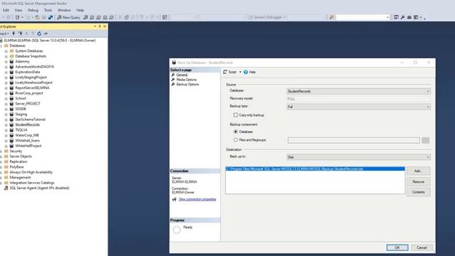 How to BACKUP DATABASES in SQL Server Management Studio смотреть онлайн
