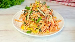 Очень вкусный САЛАТ за 2 минуты! Салат из простых продуктов! Этот САЛАТ сметут первым со стола!