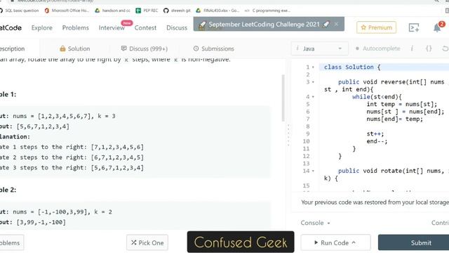 rotate an array in java in hindi | Love Babbar Sheet | Confused Geek смотреть онлайн