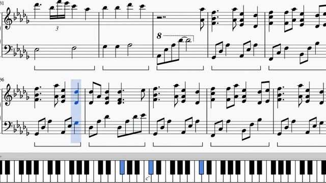 In the sun - piano transcription - Umineko no Naku Koro ni OST смотреть онлайн