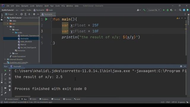 #4 Kotlin- Decimal Number in Kotlin || Kotlin Tutorials for Beginners || Kotlin Complete Playlist