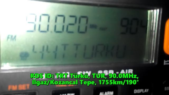 19.06.2021 06:04UTC, [Es], TRT Türkü, Турция, 90.0МГц, 1755км