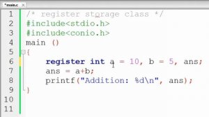 122. Register Storage Class in C Programming (Hindi)