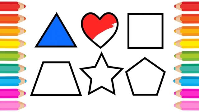 How to Learn Shapes with Drawing & Painting to kids | 2d Shapes Drawing | Learn Shapes for Toddlers смотреть онлайн