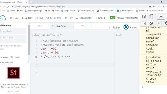 Assignment Operators in Javscript #2