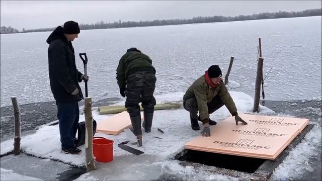 Озеро Святое, Шатура, Рыбалка и закаливание. смотреть онлайн