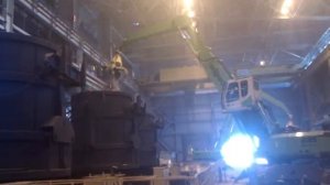 Погрузка скрапа в скраповоз