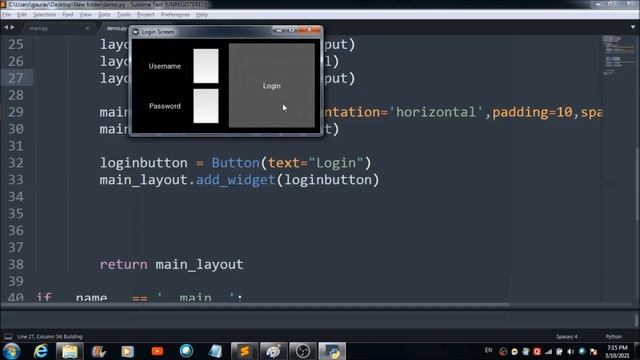 KivyMD Login System App in Python