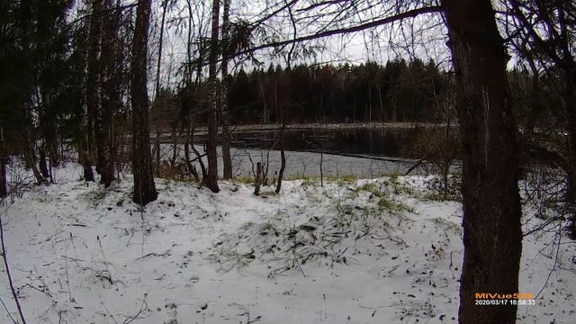 Озеро "Коряжник" зимой. смотреть онлайн