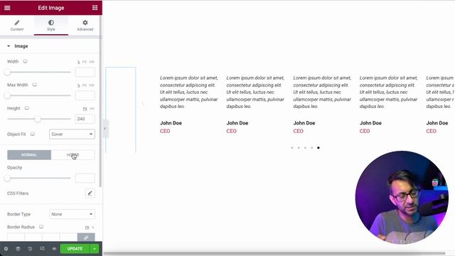 Elementor - Half Sliders and Half Carousels and Half Testimonials with No Code and No Extra Plugin