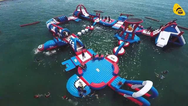 Надувной водный #комплекс для развлечений и соревнований смотреть онлайн