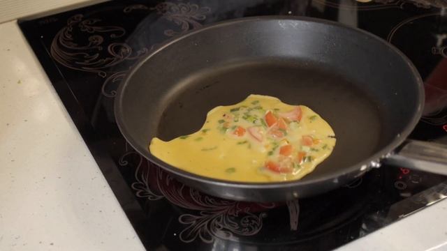 Быстрый завтрак омлетный блин