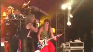 Steel Panther - Eyes Of A Panther live with fan on guitar!
