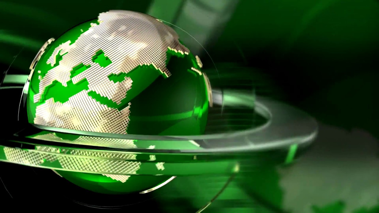 Вращающийся глобус с зелеными лазерами/Без авторских прав/Видео без авторских прав/Анимационная/