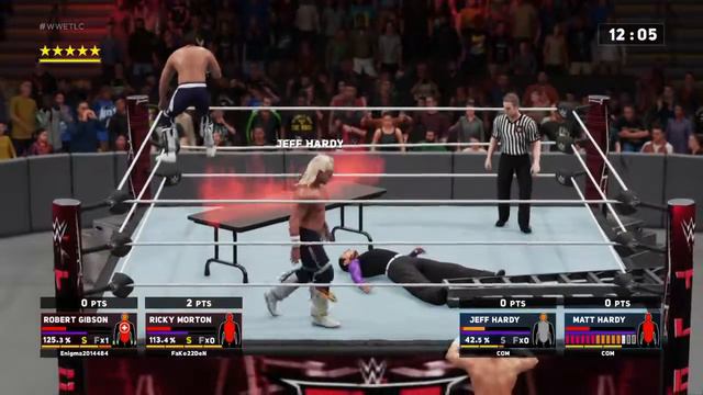 WWE 2K18 Robert Gibson Elbow Drop Through Flaming Table смотреть онлайн