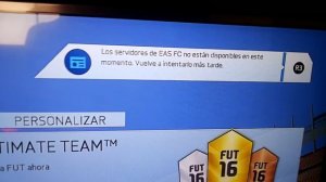 FIFA 16 ps4:no puedo conectarme a los servidores de Ea YUDA¡¡¡¡