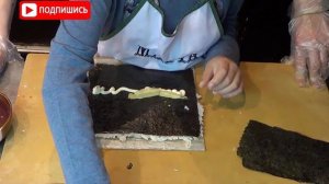 Детский мастер класс приготовления суши в ресторане мафия ! Как приготовить суши !
