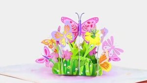 Объемная 3Д открытка Nana Land "БАБОЧКИ НА ПОЛЯНКЕ" 13x18