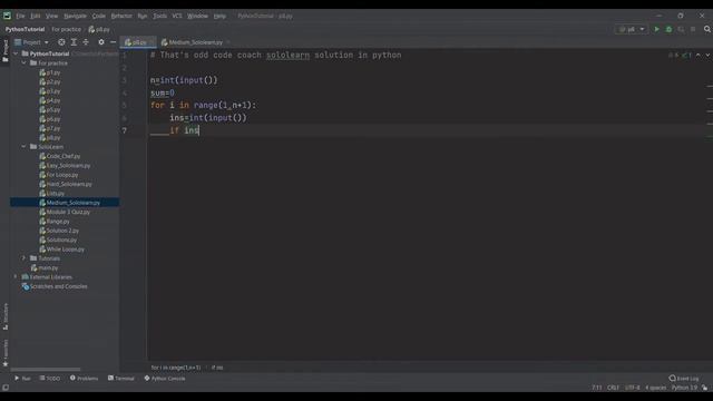 That's Odd code_coach solution using python || Sololearn смотреть онлайн