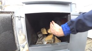 Комбинированный котёл дрова+отработка. Испытание.