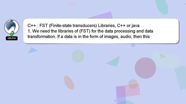 C++ : FST (Finite-state transducers) Libraries, C++ or java смотреть онлайн