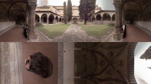 360 video: Basilica of Santa Maria Novella Courtyard, Florence, Italy