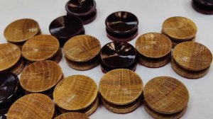 Фишки для нард Ясень 30 мм, ручная работа