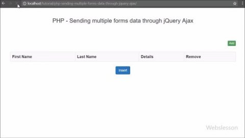 PHP - How to Insert Multiple Form Data using JQuery Ajax
