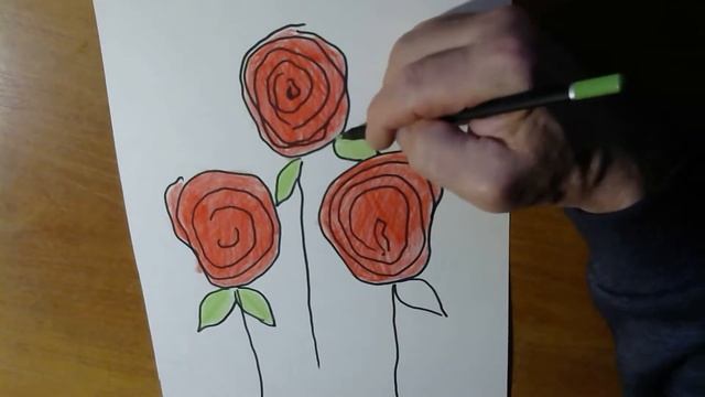 Как нарисовать розы карандашом смотреть онлайн
