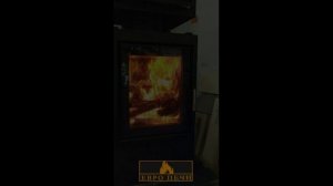 Горение печи Тёплый Камень Heritage